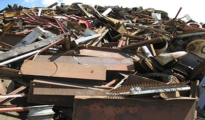 Scrap steel at the Resource Recycling yard