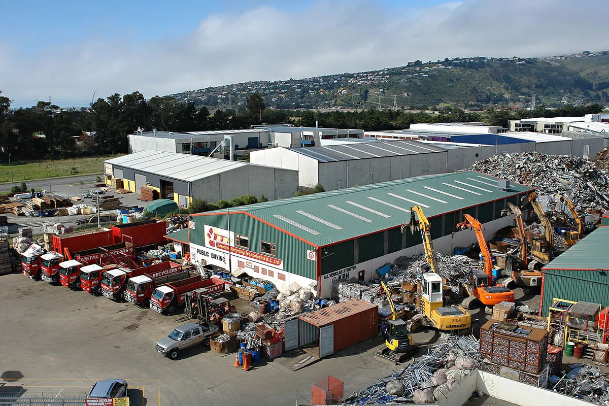 The processing shed at Resource Recycling
