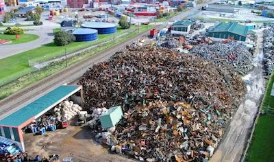 Resource Recycling’s metal recycling yard from above